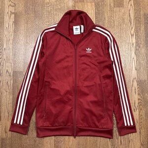 Adidas adicolor Beckenbauer Trefoil Track Jacket Burgundy White Mens Small